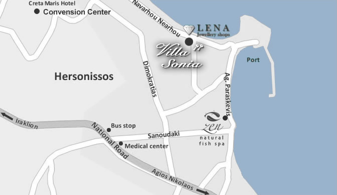 villa sonia location map